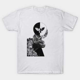 Sphynx and flowers T-Shirt